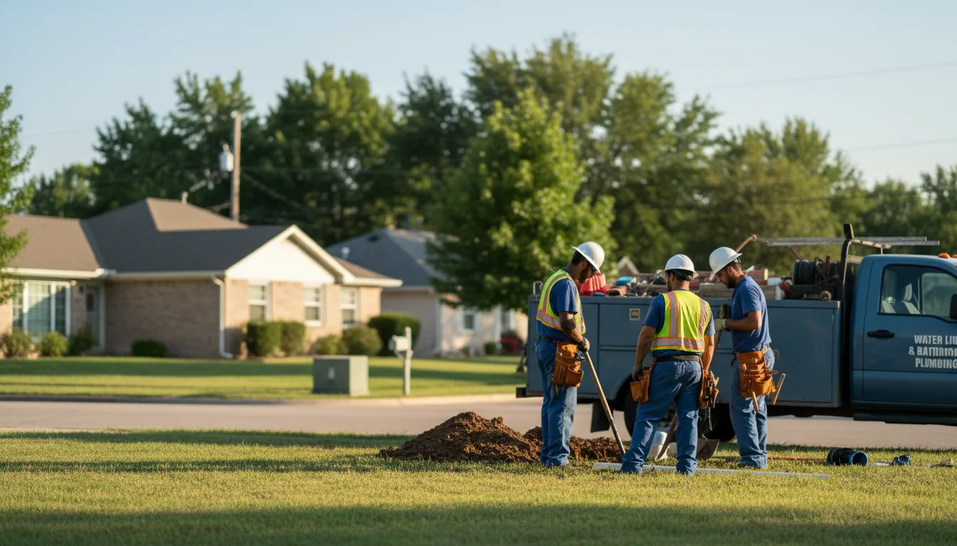 Residential water line and bathroom plumbing service in Burlington, KY